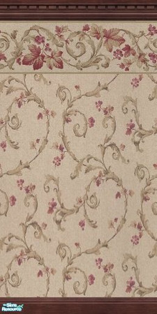 Sims 2 — Striped Scrollwork 2c by tamlfra — Six wallpapers that match each other beautifully. 