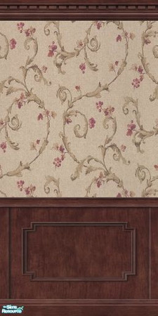 Sims 2 — Striped Scrollwork 2b by tamlfra — Six wallpapers that match each other beautifully. 