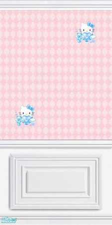 Sims 2 — AG002_HelloKitty_Wallpaper by AislynnNJ — Another pretty HK Wallpaper 002 that I created for my 7 yo. HK is in