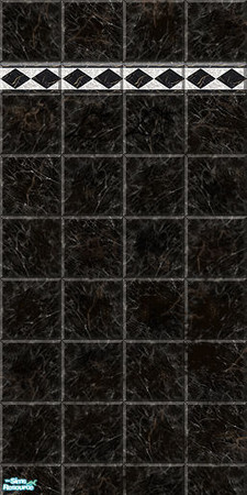 Sims 2 — Black Marble Tile by Halfcreek — created by Halfcreek