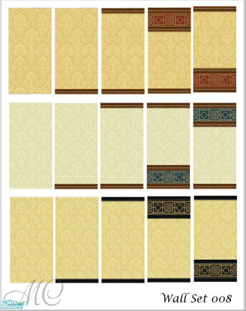 Sims 2 — MC Wall Set 008 by mistresscris — Created by MistressCris.