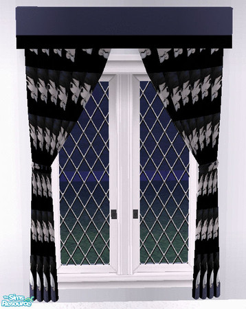 Sims 2 — L Set - L Curtains Blue by Bury me deep inside your heart — 