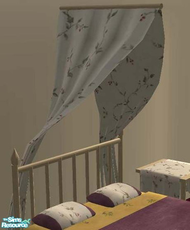Sims 2 — TC78 Romantic Bedroom Canopy by DiamondSim — The canopy which is over the bed, and the ends of it fall behind