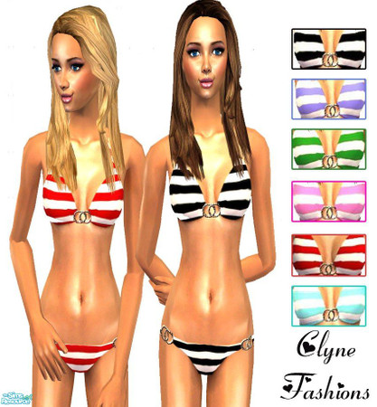 Sims 2 — Clyne - Set 1 - Summer fun by Clyne_Fashions — Set of 6 Bikini\'s