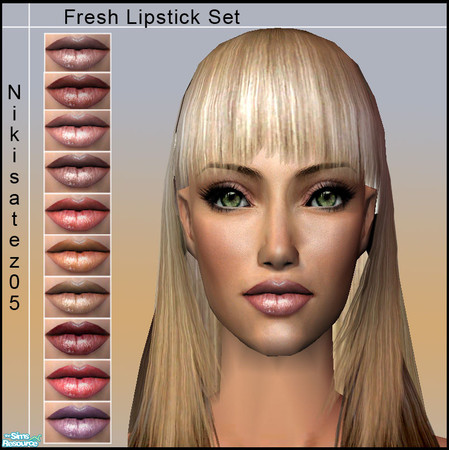 Sims 2 — Fresh Lipstick Set by nikisatez05 —  