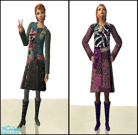 Sims 2 — the coat by steffor — very colorful coats