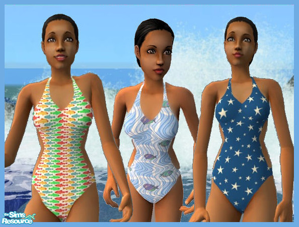 Sims 2 — Seaside Fun by cariadbach — A set of three swim suits for your young teen