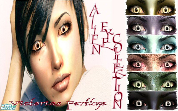 Sims 2 — VF Alien Eye Collection by fortunecookie1 — Here are some serious deviations from my normal eyes. Made for your