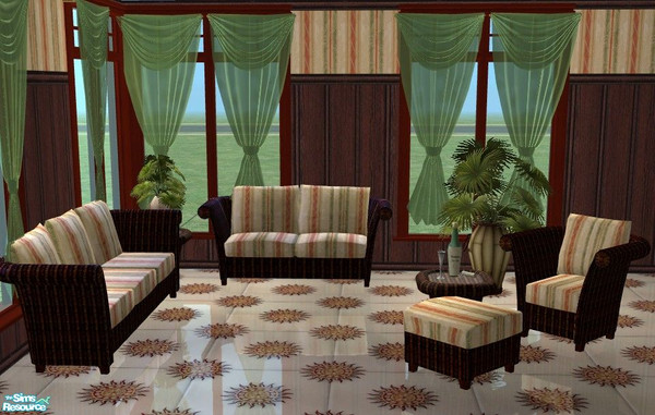 Sims 2 — Casbah Living by Riverwillows — Gorgeous living room set, with Far East flavor. By Riverwillows.