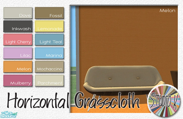 Sims 2 — Studio K Horizontal Grasscloth_02 by StudioKhagerks — 