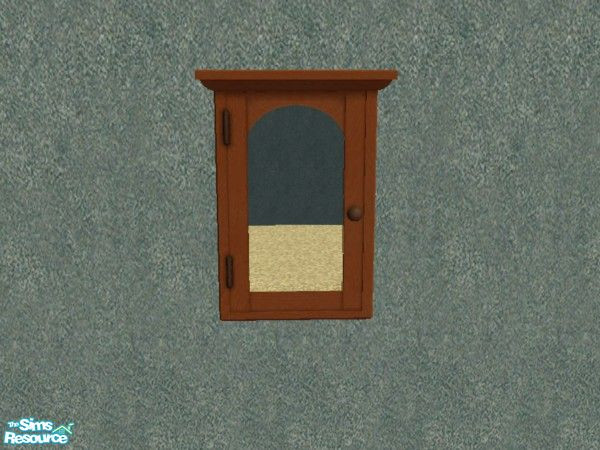 Sims 2 — Country Bathroom Wall Mirror in Cherry by tamlfra — I love the country set, but find myself drawn more towards