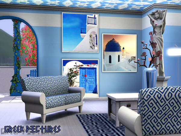 Sims 3 — Greek Pictures by TSR Archive — This set contains three greek pictures. We hope you like it,please enjoy!