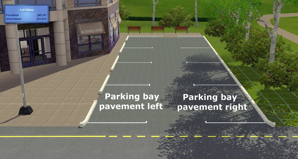 The Sims Resource Parking Space Pavement Left