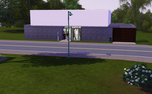 Sims 3 — Shift House by skreaminthedark2 — A modern Japanese design with only inside windows and balconies. A courtyard