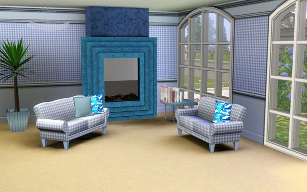 Sims 3 — marcorse_blue gingham pattern by marcorse — The original gingham pattern, in blue and white