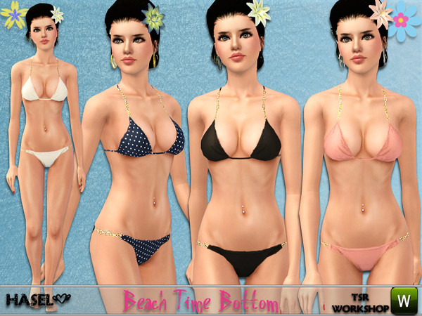 Sims 3 — Beach Time_Bottom  by hasel — Beach Time_Bottom hasel@tsr 1 recolorable palette.. 3 different styles.. Enjoy..