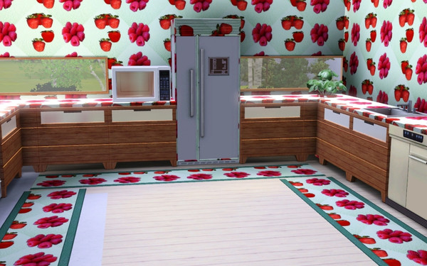 Sims 3 — marcorse_berry ripe pattern by marcorse — Bright and bouncy, this pattern of ripe red berries.