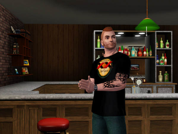 Sims 3 — Beer Shirts 2 by spladoum — Tired of all that nectar? Have a brewski! 3-pack of shirts with Dos Equis, Bass, and