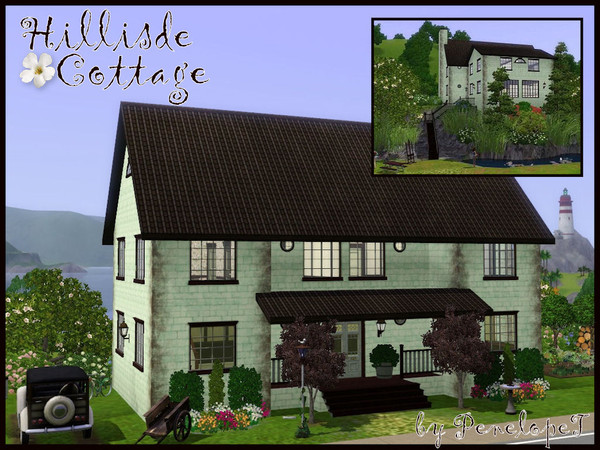 Sims 3 — Hillside Cottage  by PenelopeT — This large cottge is perfect for a family of up to six Sims. It's loaded with
