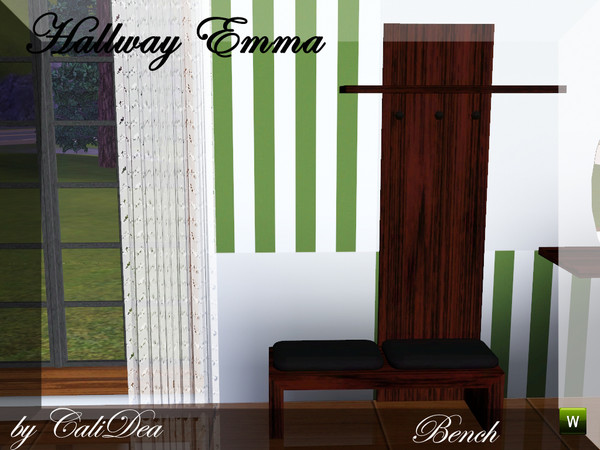 Sims 3 — Hallway Emma Bench by CaliDea — Hallway Emma Bench by CaliDea TSR