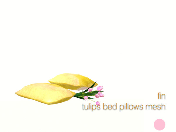 Sims 3 — Tulips Bed Pillows Mesh by DOT — Tulips Bed Pillows Mesh by DOT of The Sims Resource