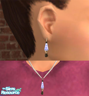 cojo Disciplinario Ennegrecer The Sims Resource - Lava Lamp Necklace and Earrings
