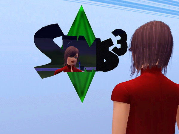 Sims 3 — Sim 3 logo mirror by CloudwalkerNZ2 — A mirror in the shape of the Sim 3 logo by CloudwalkerNZ