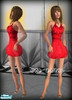 Sims 2 — Teen Red Dress by SummerRose123 — A perfect red dress for the party, with dazzling silver and gold shoes.