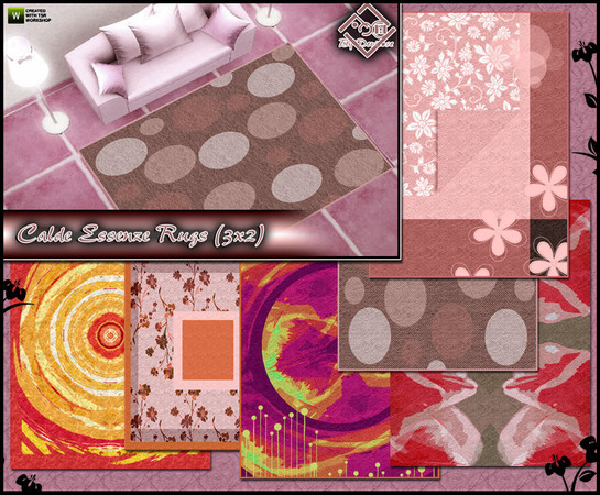 Sims 3 — Calde Essenze Rugs by Devirose — 6 rugs by Devirose-Modern Collection of sweet rugs,6 in 1 file.