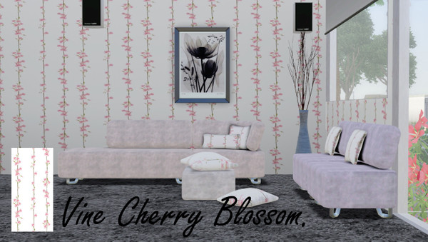 Sims 3 — Vine Cherry Blossom by tailahchapman — Verticle vine with cute Cherry Blossom flowers. Hope you like it :)