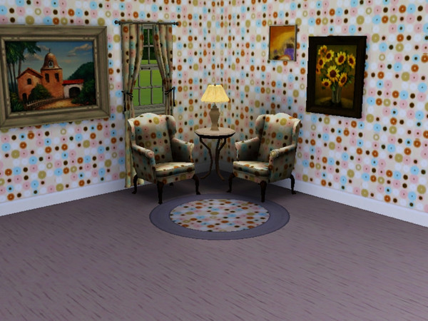 Sims 3 — flower power by LisaJ30 — a cute flowr pattern for a little girls room