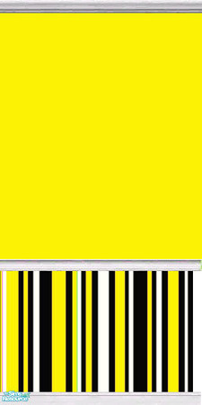 Sims 2 — Funky Stripes Wall Set 2 - Black White Yellow Stripe base YT by Gumby_Girl — Black, yellow and white striped