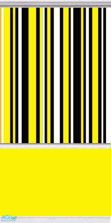 Sims 2 — Funky Stripes Wall Set 2 - Black Yellow White Stripe Top YB by Gumby_Girl — Black, yellow and white striped
