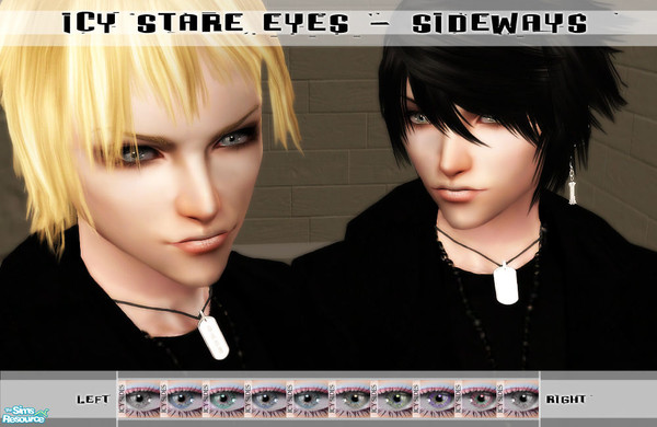 Sims 2 — Icy Stare Eyes - Sideways Set 10 by kyna987 — Icy Stare Eyes, now comes in a side view of 5 to the left and the