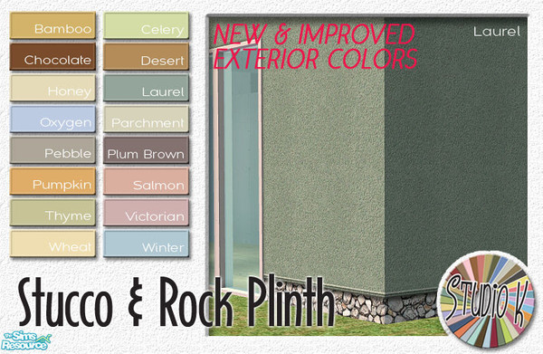 Sims 2 — Studio K Stucco & Rock Plinth - NEW & Updated Colors by StudioKhagerks — 