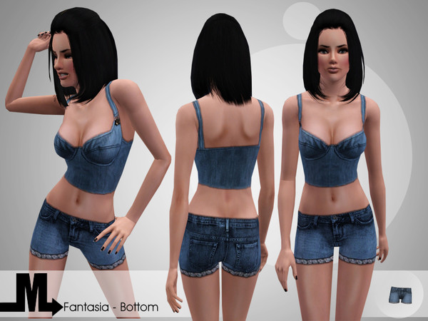 Sims 3 — Denim Fantasia - Bottom by miraminkova — Wear something cute and exclusive.