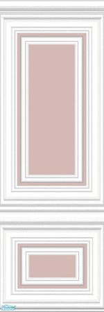 Sims 2 — js2WPFW4RLDuskyPink by jsf — New revised, white, wainscoted, panels hold muted tones of dusky pink. Coordinating