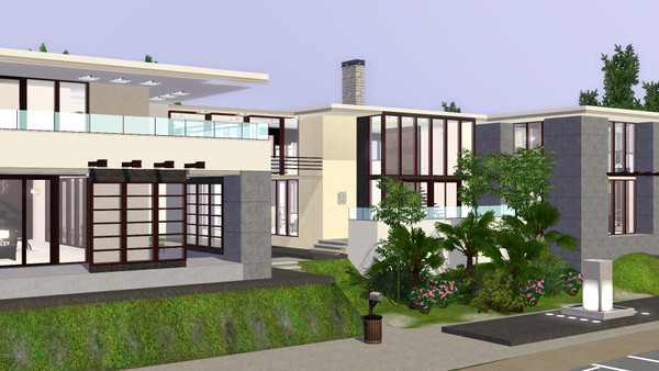 Sims 3 — Modern Mansion by Liugao — Based on the 60 million-dollar mansion in Miami, this modern mansion boasts wide