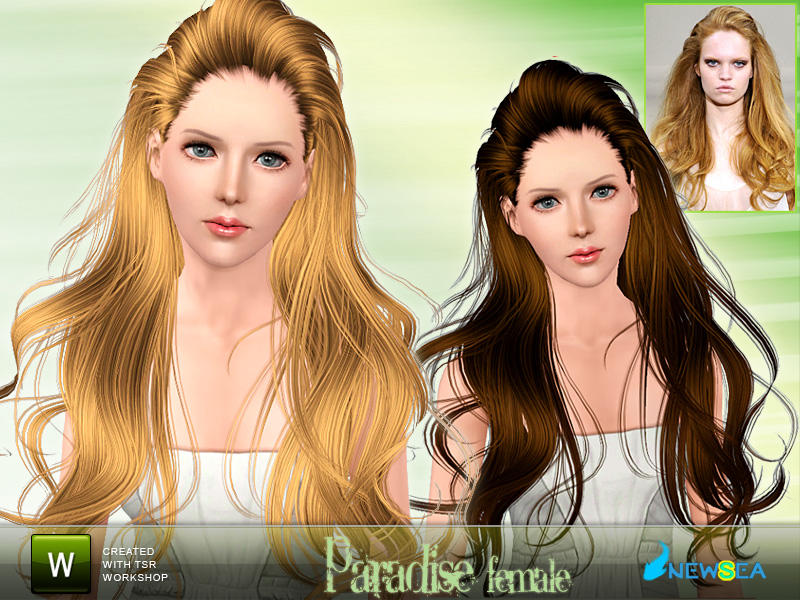 The Sims Resource - Newsea Paradise Female Hairstyle