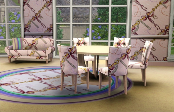 Sims 3 — marcorse_hearts 'n ribbons pattern by marcorse — A diangonal repeat pattern featuring hearts, ribbons and