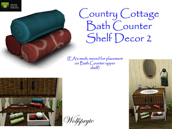Sims 3 — Country Cottage Bath Counter Shelf Decor 2 *TSRAA* by wolfspryte — part of the Country Cottage Bath Collection -