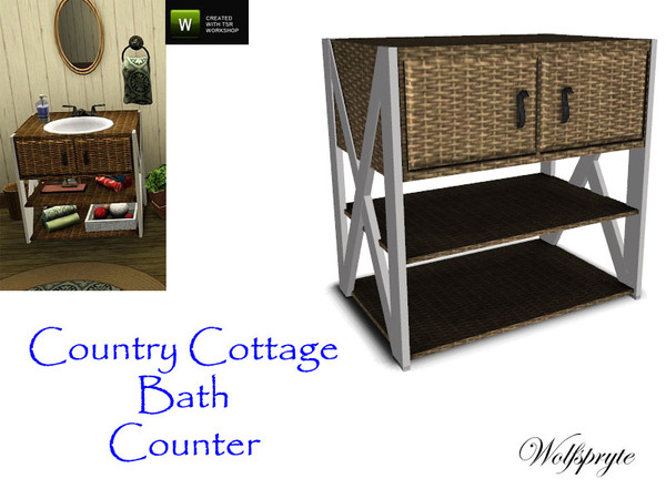 Sims 3 — Country Cottage Bath Counter by wolfspryte — part of the Country Cottage Collection