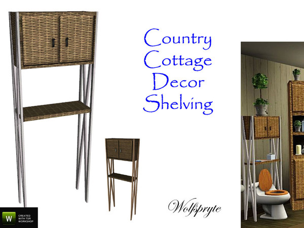 Sims 3 — Country Cottage Bath Shelf by wolfspryte — part of the Country Cottage Bath Collection