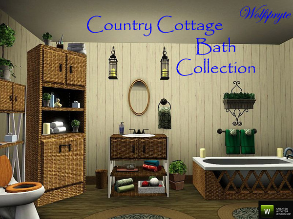 Sims 3 — Country Cottage Bath Collection *TSRAA* by wolfspryte — Perfect for that little stone cottage out on the edge of