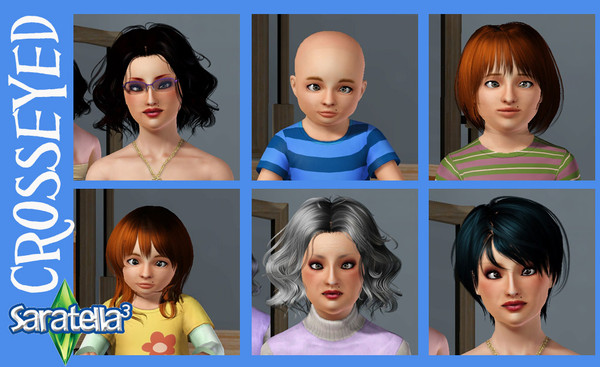 Sims 3 — Crosseyed by saratella — Not all sims are perfect ... look a bit out of the ordinary