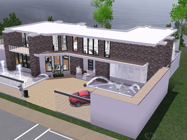 Sims 3 — modern hilltop house by brian104 — this is my first house it has 1 bedroom but can be changed to a 3 if you