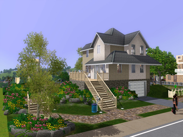 Sims 3 — Kim by Ayafox — Beautiful three story home with: -2 bedrooms -4 bathrooms -laundry -garage -living room -Dining