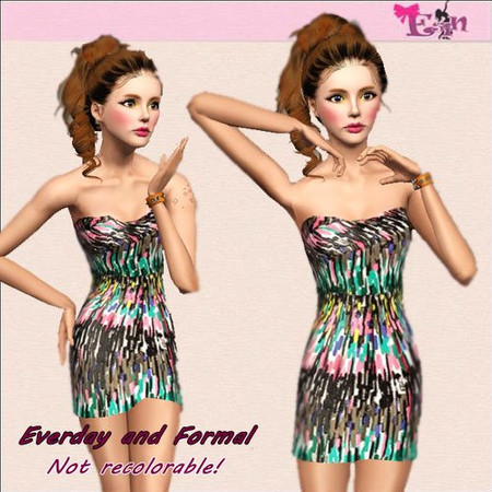 Sims 3 — Colorful Dress by ESsiN — Colorfull Dress by esinturgay