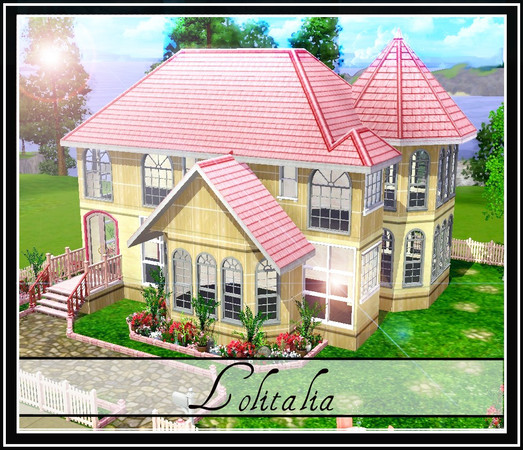 Sims 3 — Lolitalia by Bugab00 — An adorable home modelled similarly like a doll house for anyone who is a child at heart.