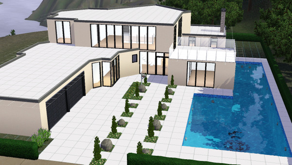 Sims 3 — NorCal Nuance by ivyks2 — 5 bedrooms or 4 bedrooms + office, 4 1/2 baths open concept floor plan, excersize area
